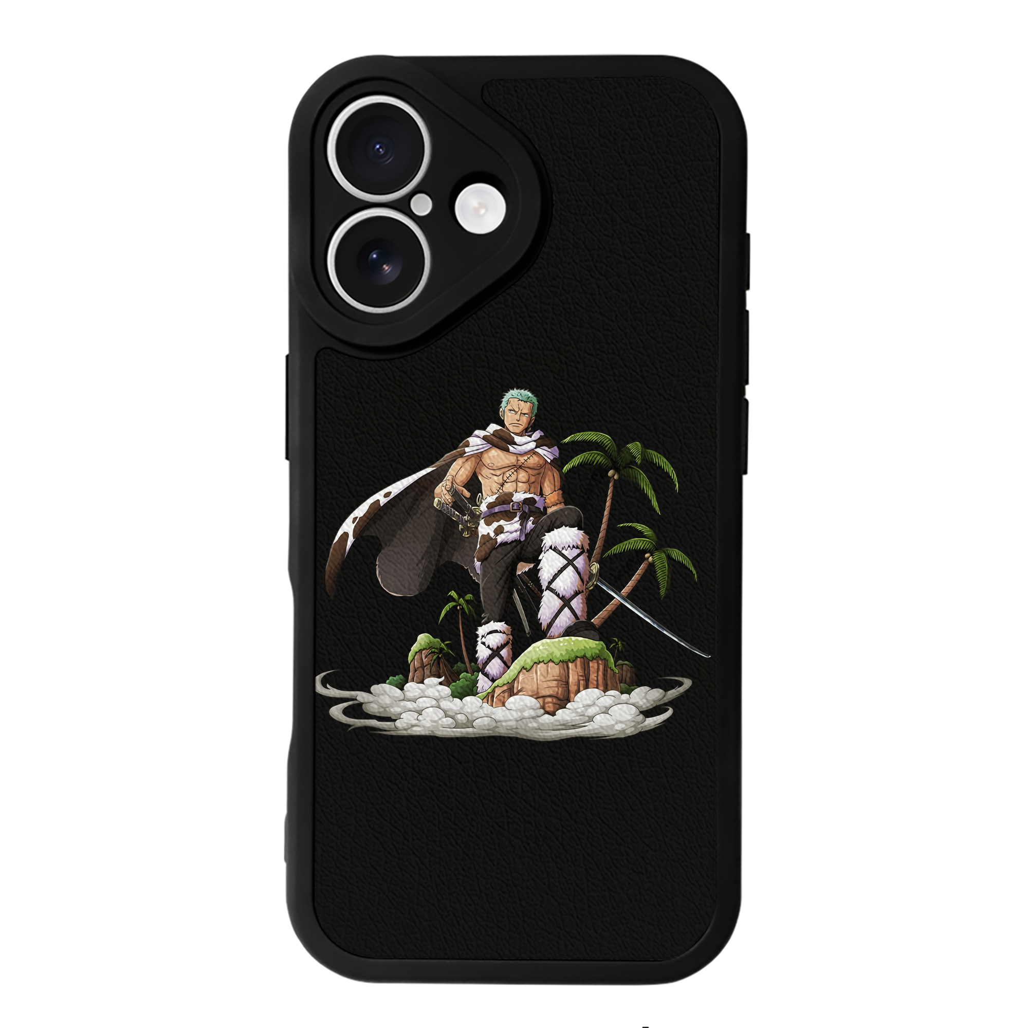 （画像用） ワンピース ロロノア・ゾロ ONE PIECE Roronoa Zoro 【iPhone 16シリーズ対応】シリコンスマホケース（レザー調） 材質：シリコン